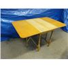 Image 2 : Wood drop leaf table with Scissor leaf extension