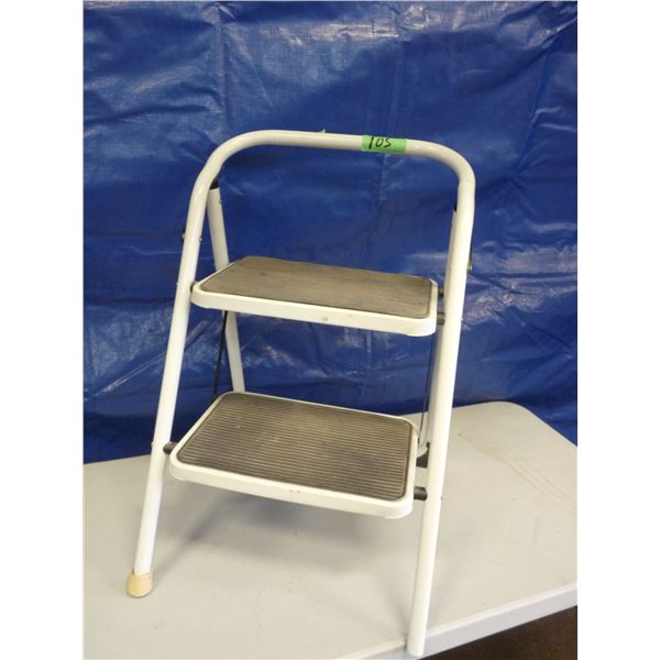 Folding two step ladder