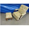 Image 1 : Upholstered rocking chair and matching footstool