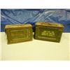 Image 1 : Lot of two metal ammunition containers