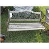 Image 1 : Garden bench with cast sides and back rest and wood slat seat