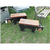 Image 1 : Pair of garden stools cut in shape of bears