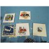 Image 7 : Lot with assorted ceramic tiles with painted scenes, small ornaments etc