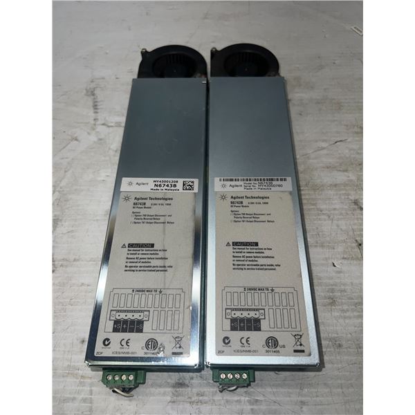 (2) Agilent Technologies #N6743B DC Power Module