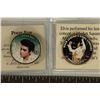 Image 1 : 2 COLORIZED ELVIS PRESLEY ON BU JFK HALF DOLLARS