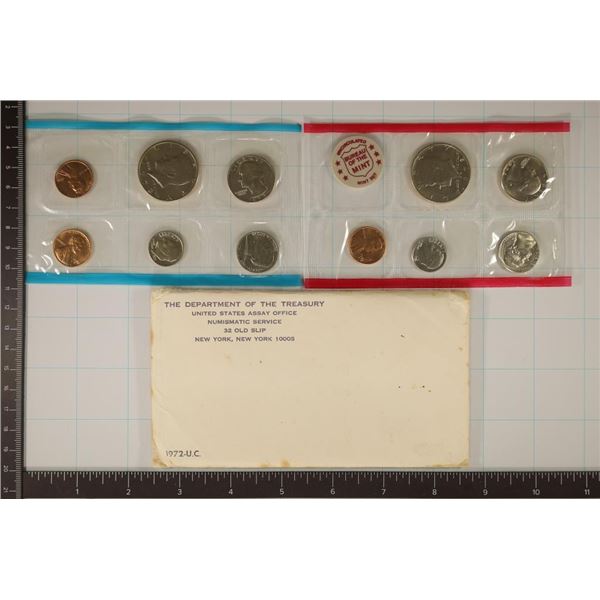 1972 US MINT SET (UNC) P/D/S (WITH ENVELOPE)