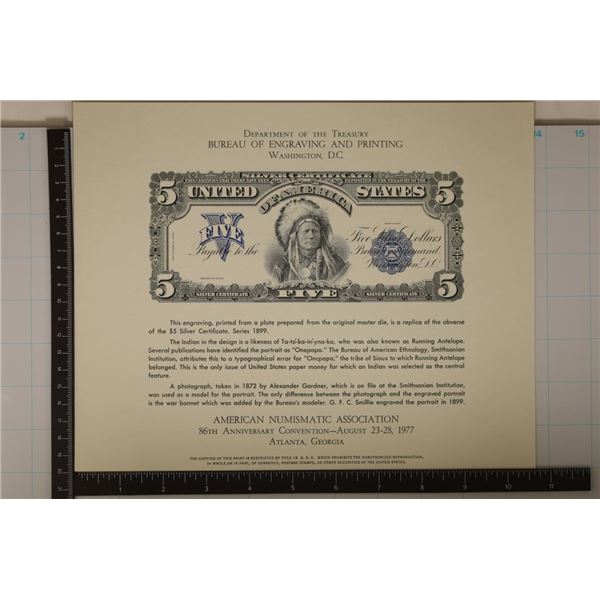 1977 A.N.A. ATLANTA GEORGIA SOUVENIR CARD FEATURES