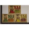Image 2 : 3 PIECE SET OF 1921 GERMAN BLUMENTHAL NOTGELDS