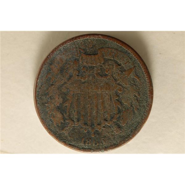 1865 US 2 CENT PEICE