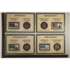 Image 1 : 4 STATE QUARTER AND STAMP SETS.  2011-P MONTANA,