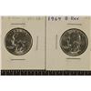 Image 1 : 2-1964 WASHINGTON SILVER QUARTERS BU B REV'S