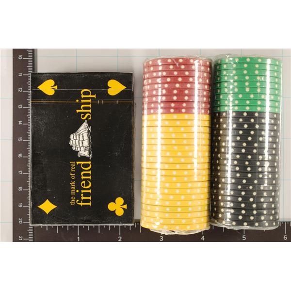 CUTTY SARK WHISKEY SEALED POKER CHIP AND CARD SET