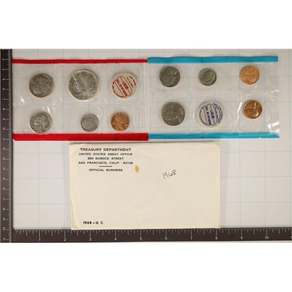 1968 US MINT SET (UNC) P/D/S (WITH ENVELOPE)