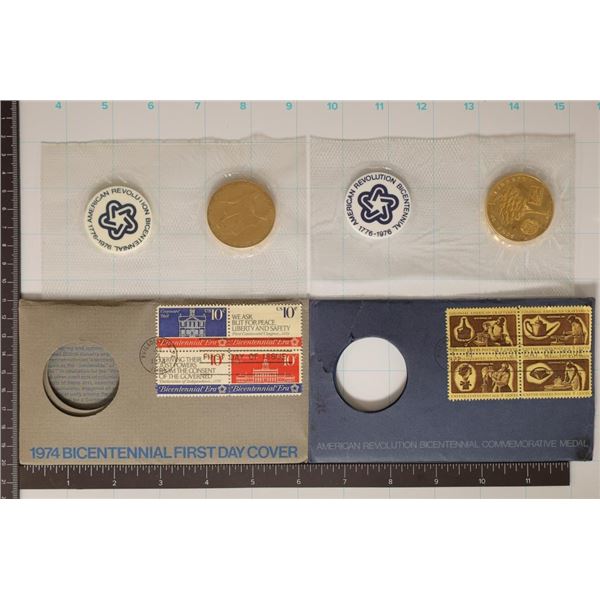 2-1ST DAY COVERS: 1974 BICENTENNIAL & AMERICAN