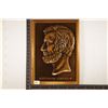 Image 1 : ABRAHAM LINCOLN METAL PORTRAIT 5'' X 7'' FROM