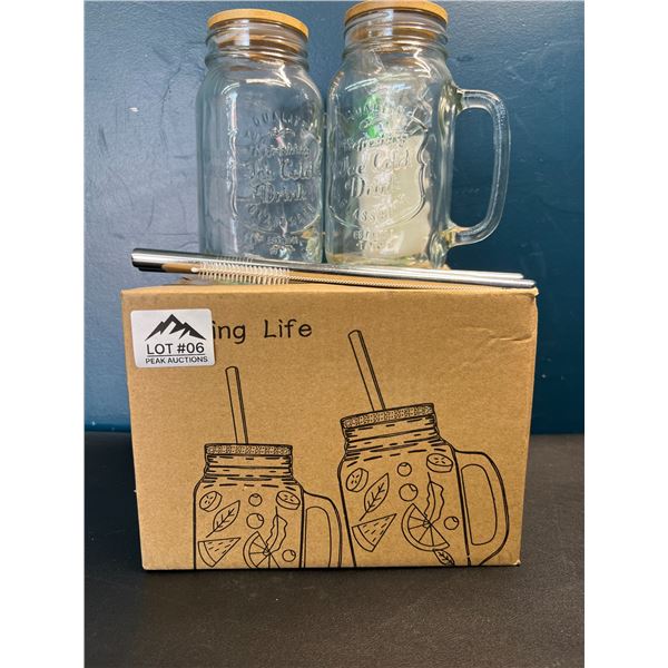Lot of 1 2-Pack Mason Jar Mugs