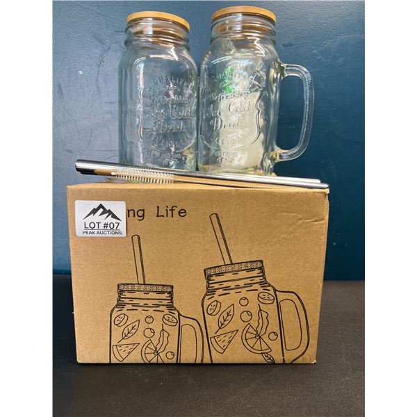Lot of 1 2-Pack Mason Jar Mugs