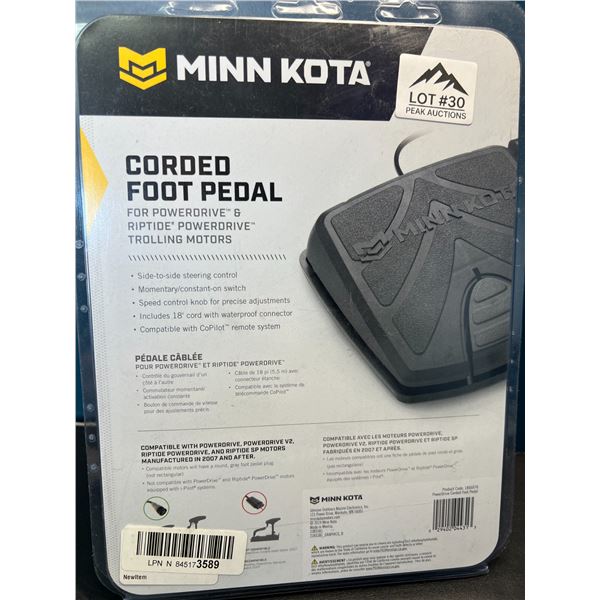 Lot of 1 MINN KOTA  Corded Foot Pedal