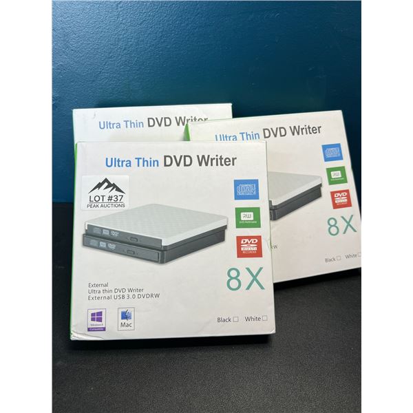 Lot of 3 Ultra Thin DVD Writers