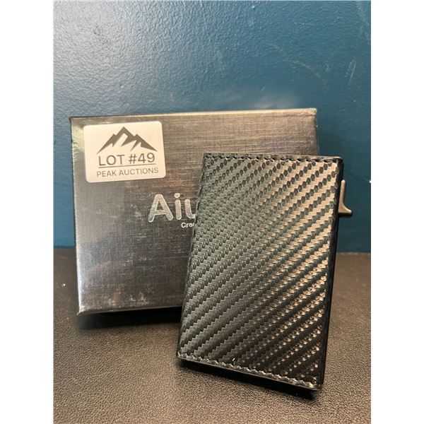 Lot of 1 Carbon Style Minimalist Slim Wallet - Quick Eject