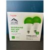 Image 1 : Lot of 1 2-Pack Migraine Relief Bulb - Green Light Therapy
