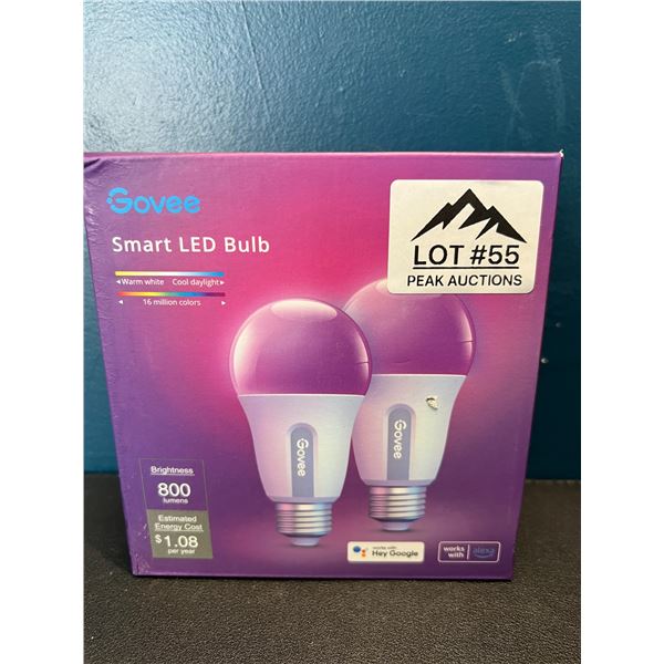 Lot of 1 2-Pack Govee Smart LED Bulbs