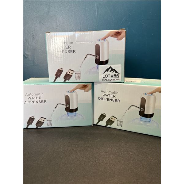 Lot of 3 Automatic Water Dispensers