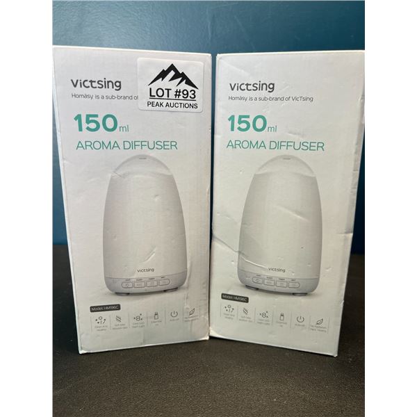 Lot of 2 Victsing 150mL Aroma Diffusers