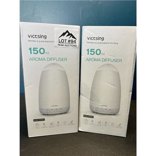 Lot of 2 Victsing 150mL Aroma Diffusers