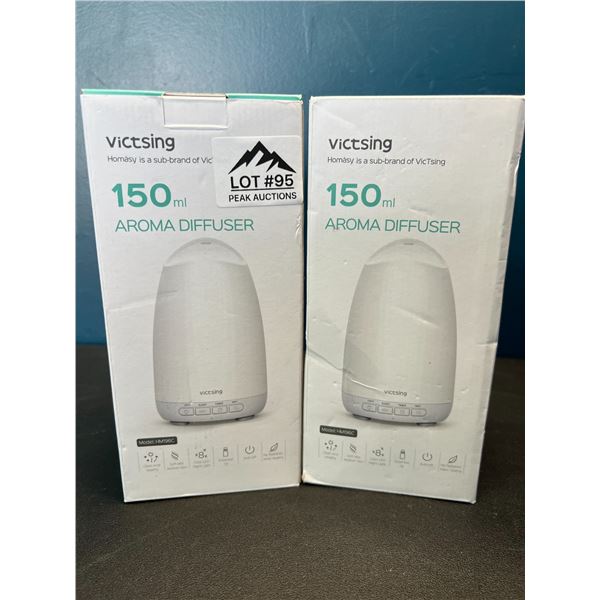 Lot of 2 Victsing 150mL Aroma Diffusers