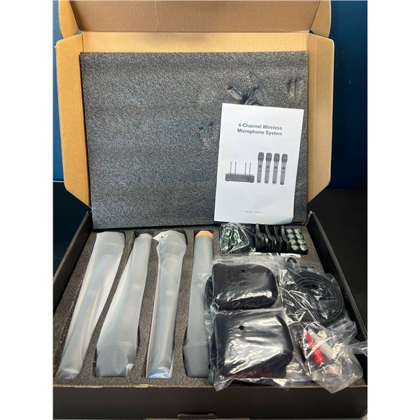 Lot of 1 Professional Wireless Microphone/Karoke System - 4 Channels