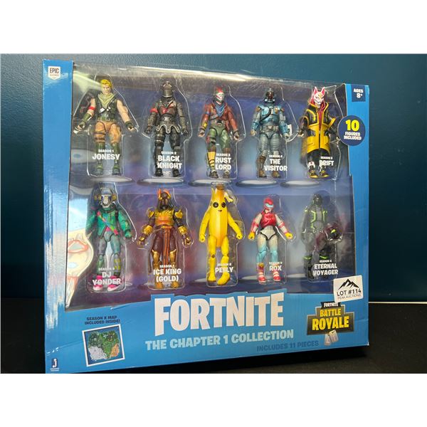 Lot of 1 Fortnite The Chapter 1 Collection 11PC Toy Figure Set