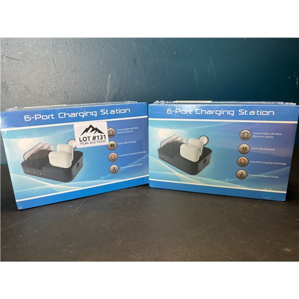 Lot of 2 6-Port USB Charging Stations