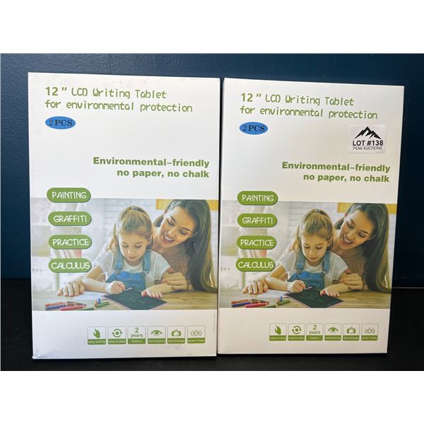 Lot of 2 LCD Writing Tablets - 12 inch