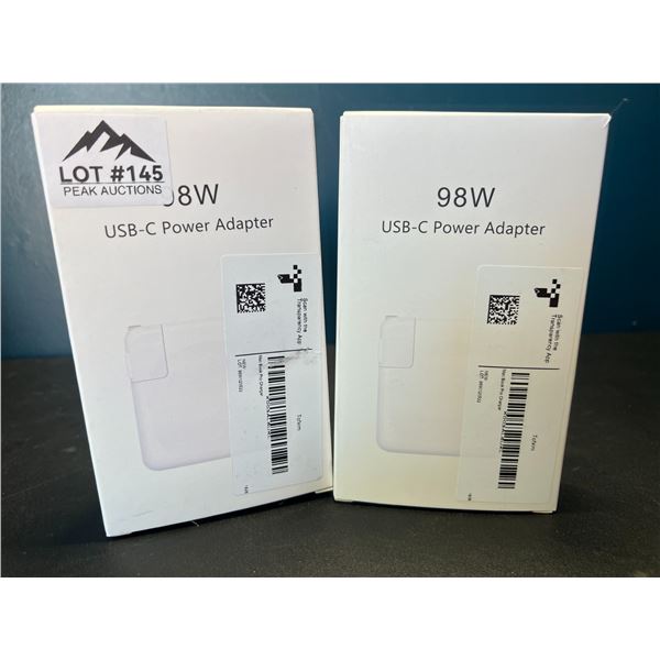 Lot of 2 USB-C Power Adapters - 98W
