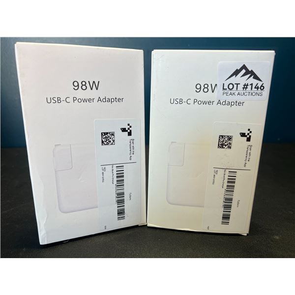 Lot of 2 USB-C Power Adapters - 98W