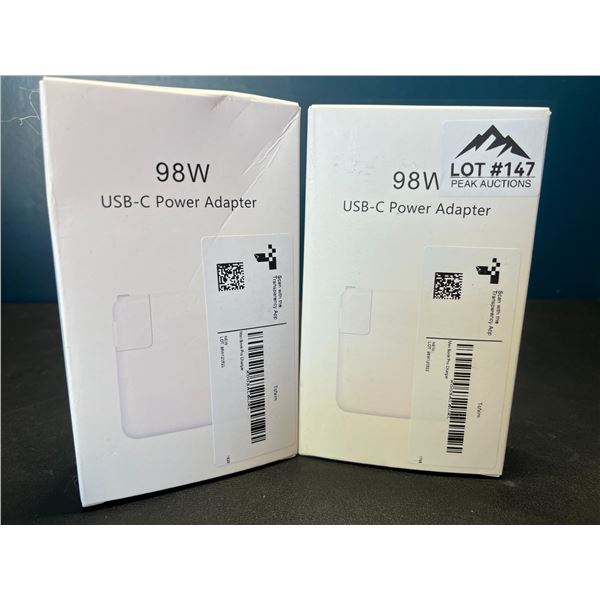 Lot of 2 USB-C Power Adapters - 98W