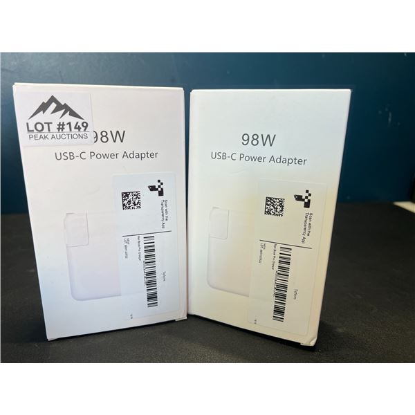 Lot of 2 USB-C Power Adapters - 98W