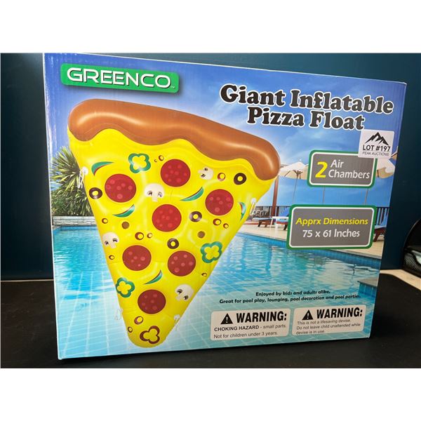 Lot of 1 Giant Inflatable Pizza Pool Float - 75 x 61 inches!