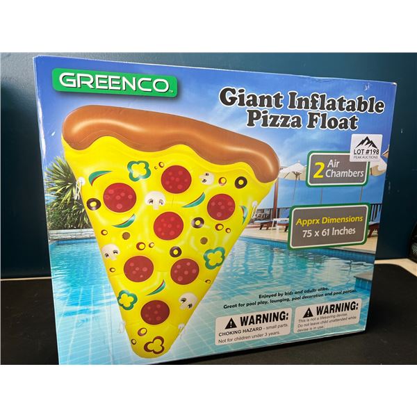 Lot of 1 Giant Inflatable Pizza Pool Float - 75 x 61 inches!