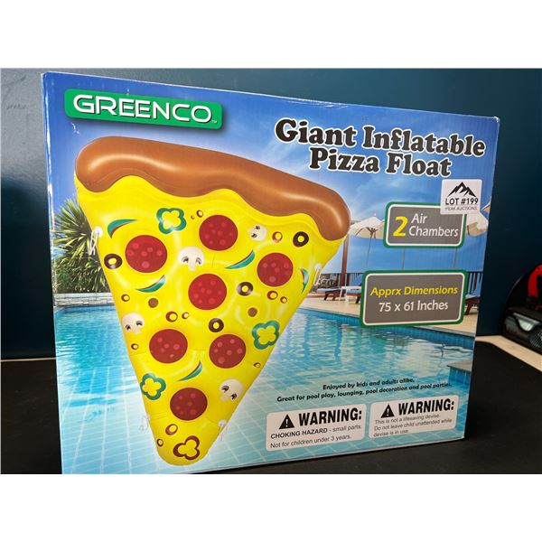 Lot of 1 Giant Inflatable Pizza Pool Float - 75 x 61 inches!