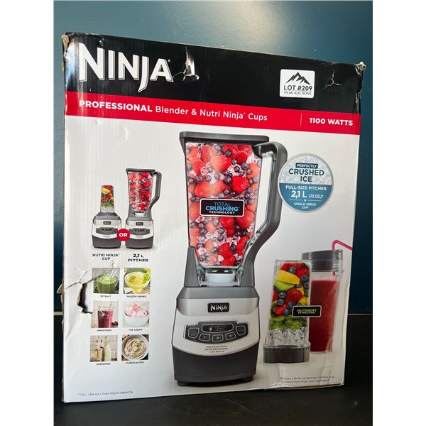 Lot of 1 NINJA Professional Blender & Nutri Ninja Cup System - 1100 Watts