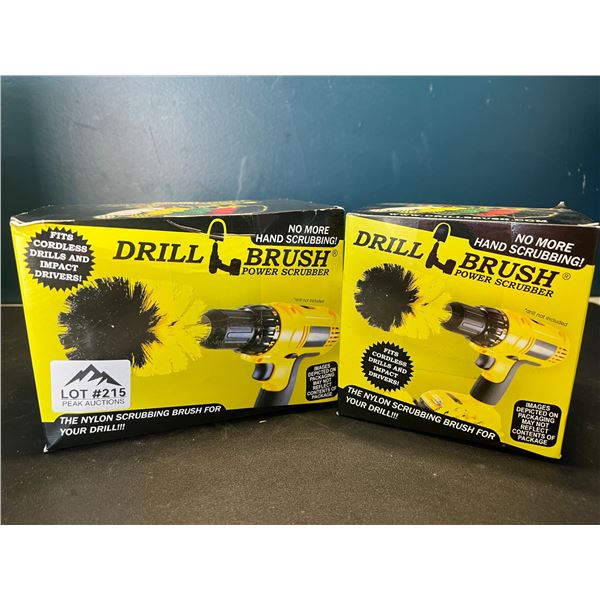 Lot of 2 Drill Brush Power Scrubber Cleaning Brush Attachments
