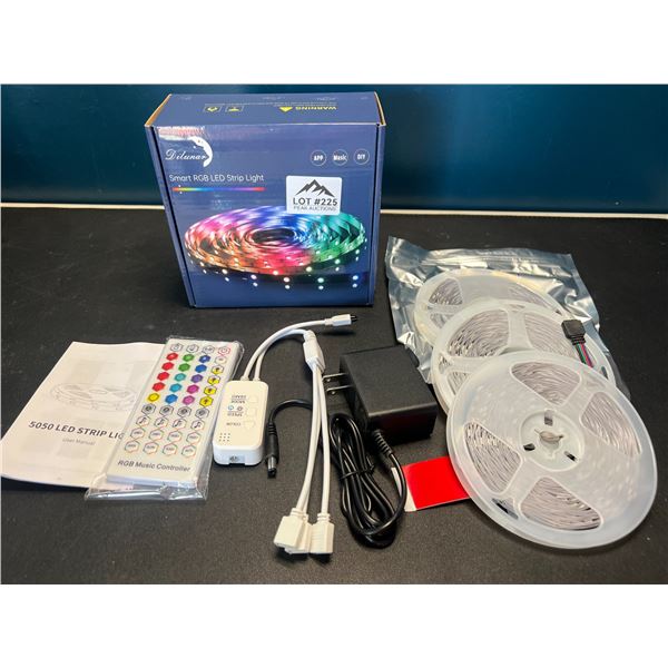 Lot of 1 Smart RGB LED Strip Light Kit - 98.4FT LONG Length!
