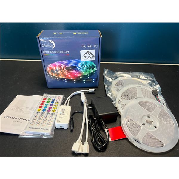 Lot of 1 Smart RGB LED Strip Light Kit - 98.4FT LONG Length!