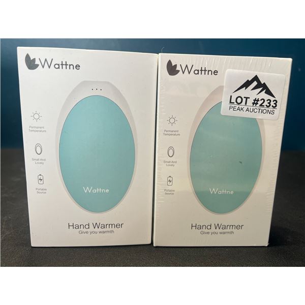 Lot of 2 Wattne Portable Hand Warmers/Rechargeable Powerbanks