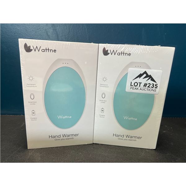 Lot of 2 Wattne Portable Hand Warmers/Rechargeable Powerbanks