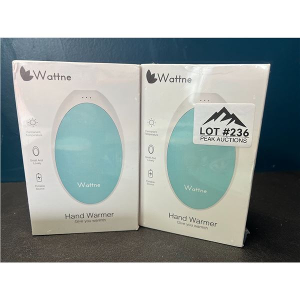 Lot of 2 Wattne Portable Hand Warmers/Rechargeable Powerbanks