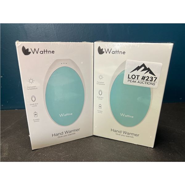 Lot of 2 Wattne Portable Hand Warmers/Rechargeable Powerbanks
