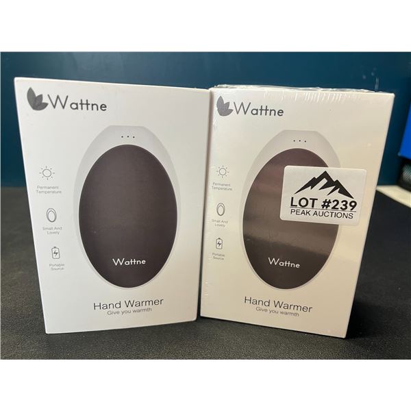 Lot of 2 Wattne Portable Hand Warmers/Rechargeable Powerbanks